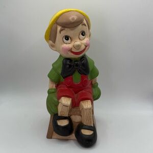 VTG Walt‎ Disney Productions Pinocchio Ceramic Figurine 9" Rare Classic 70s-80s